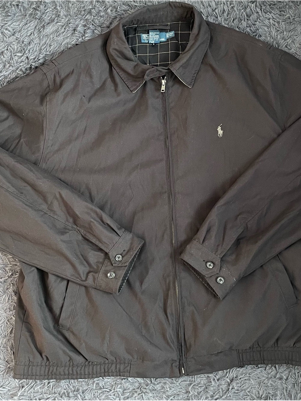 Men Size 2XL XXL Polo Ralph Lauren Black Bi-Swing Vintage Harrington Jacket